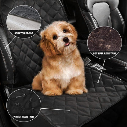 Dog Seat Cover Cars Trucks Suvs, Thick 600D Heavy Duty Pets Car Seat Cover, Waterproof & Wear-Resistant Durable Nonslip Backing & Hammock Convertible, Black, 2 Pack | Thick 600D Oxford, Heavy Duty, Waterproof & Wear-Resistant, Durable Nonslip Backing Pet Car Seat Cover